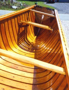 View of stern seat and transom